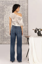 Embroidered Off-Shoulder Top