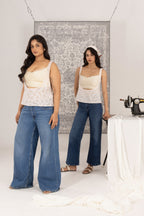 Scoop Top & Pleated Bustier