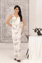 Cowl Dress Embroidered