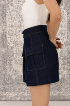 Size Adjustable Wrap Mini Skirt