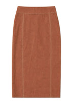 Double Placket Midi Skirt