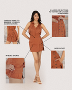 Double Placket Mini Skirt