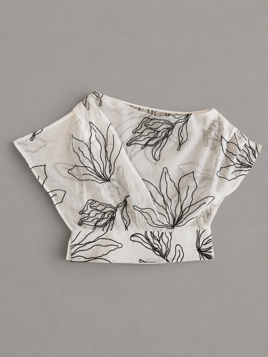 Embroidered Off-Shoulder Top