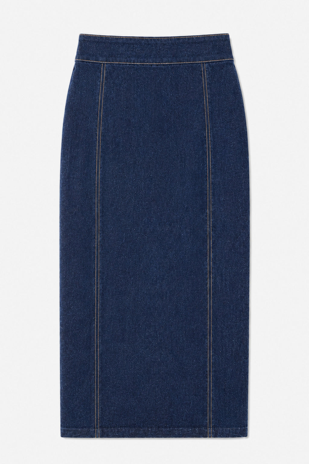 Double Placket Midi Skirt