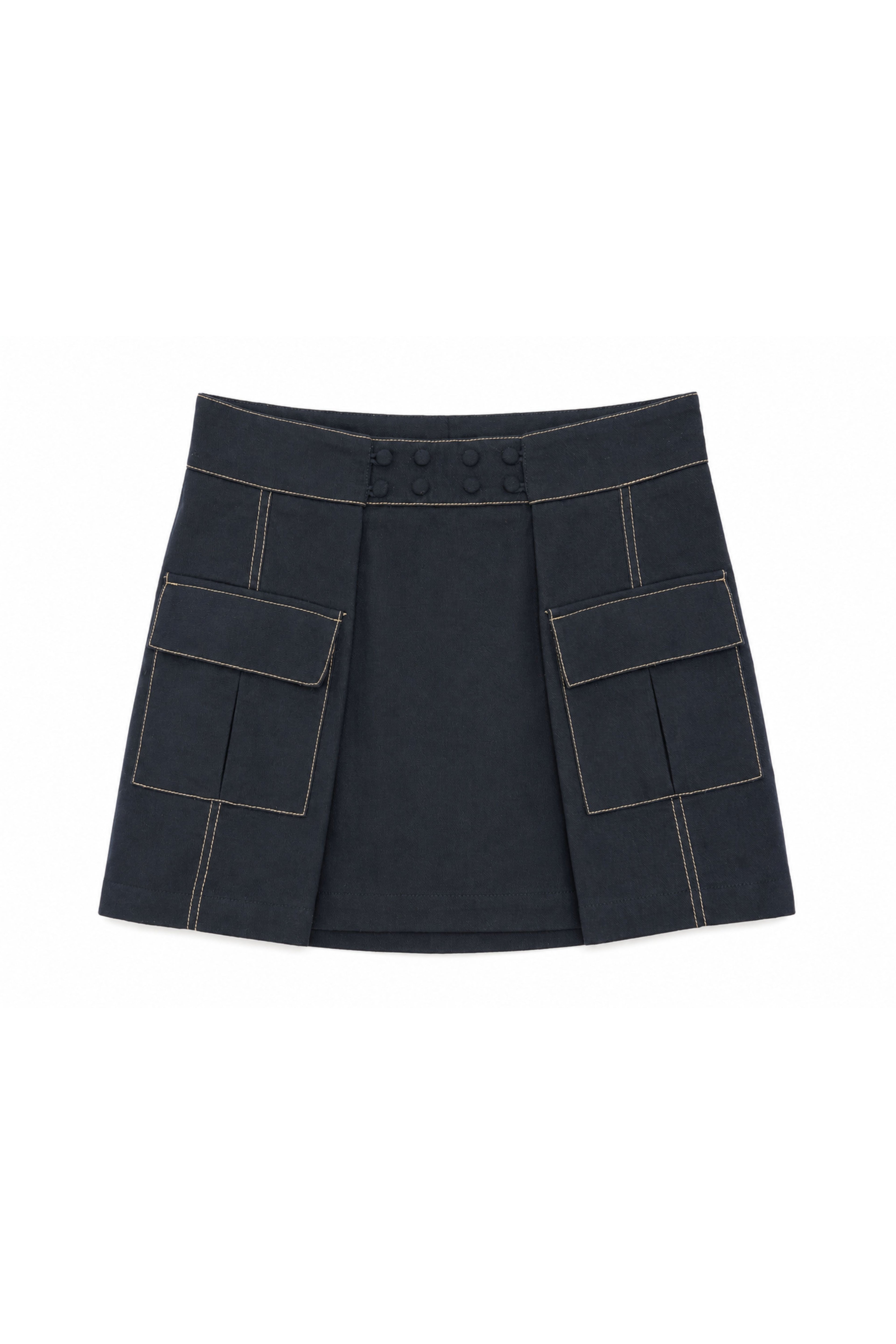 Size Adjustable Wrap Mini Skirt