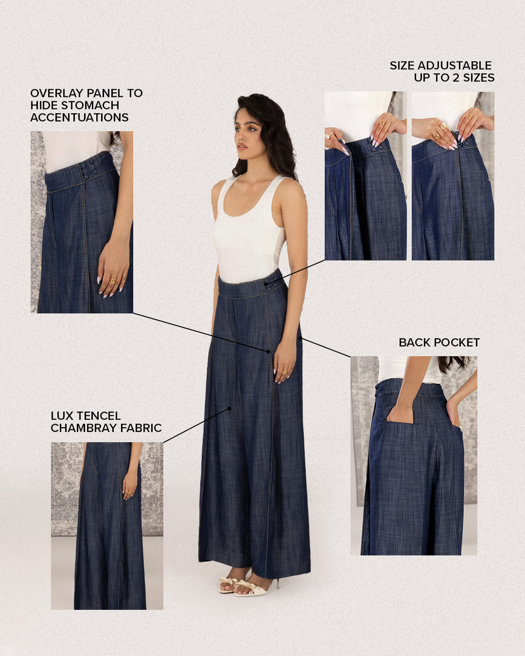 Size Adjustable Wrap Trousers