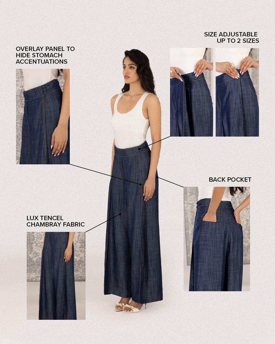 Size Adjustable Wrap Trousers