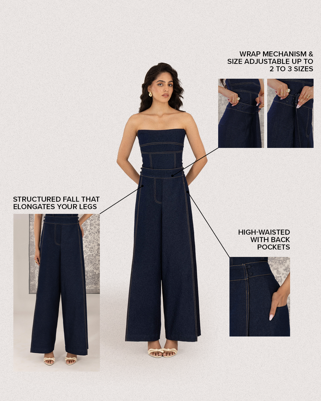 Size Adjustable Wrap Trousers